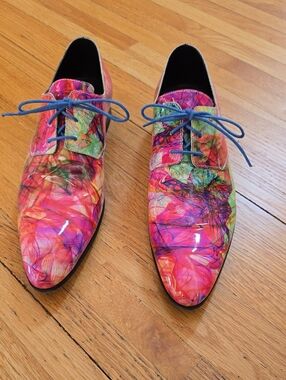 Men's Mascolori Multicolor Glossy Lace-Up Dress Shoes